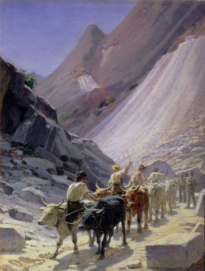 Transporting Marble at Carrara, 1868 by Nikolai Nikolaevich Ge